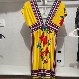 Size small, low cut, fun dress